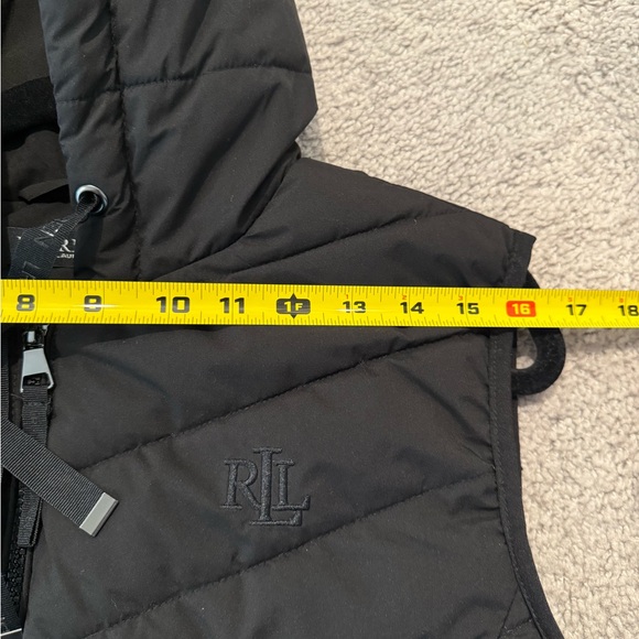 Lauren Ralph Lauren Hooded Stretch Puffer Vest Womens Sz L Black MSRP $150 - Picture 9 of 12